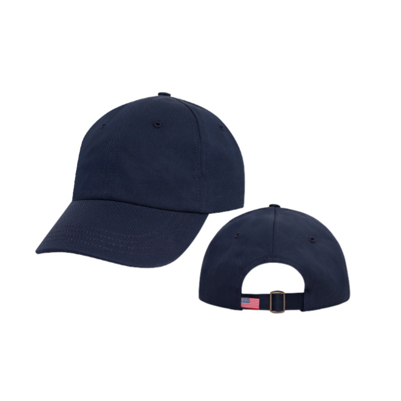 USA flag and detail on Unstructured High-profile Caps