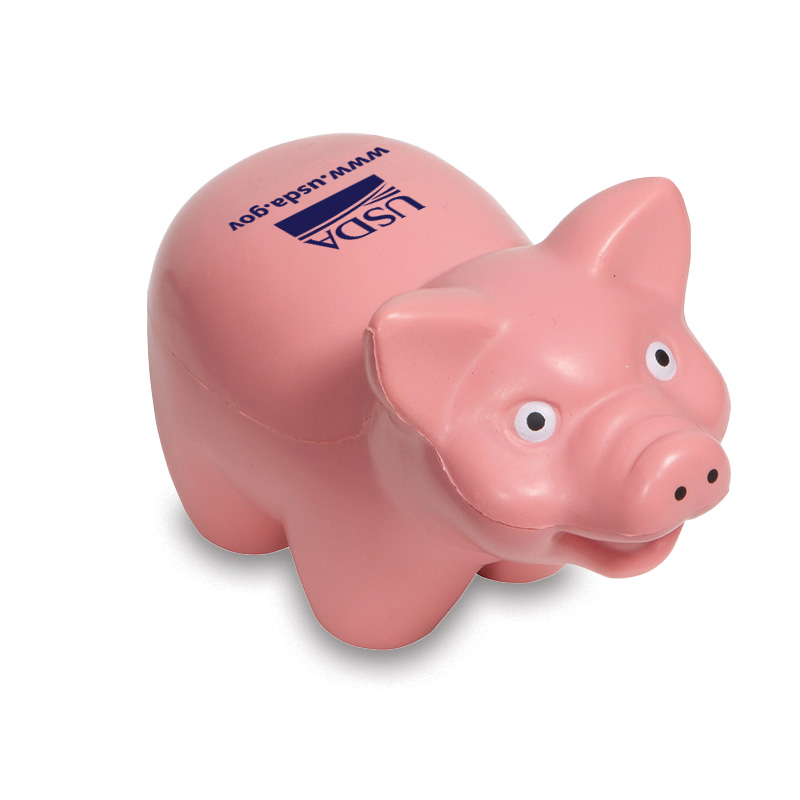 pig stress reliever with USDA logo