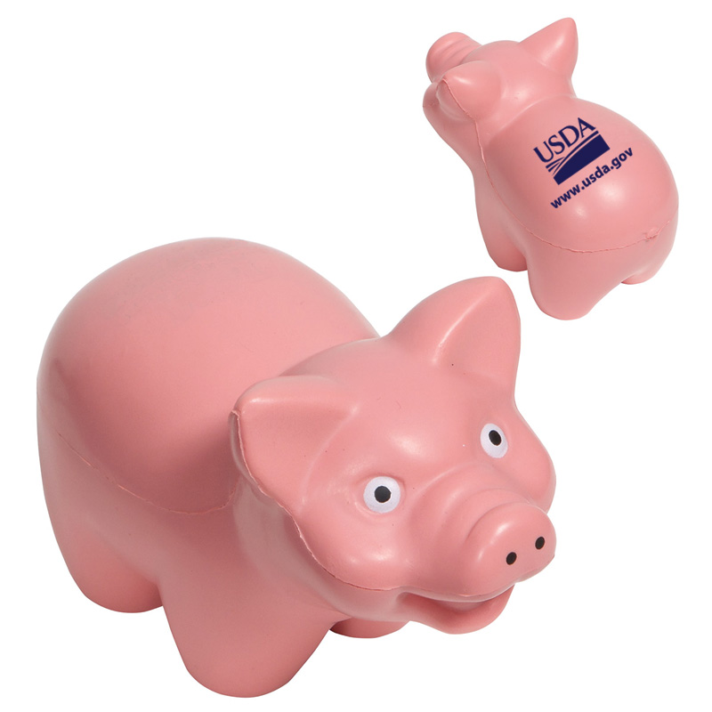 stress reliever pig-shaped with USDA logo