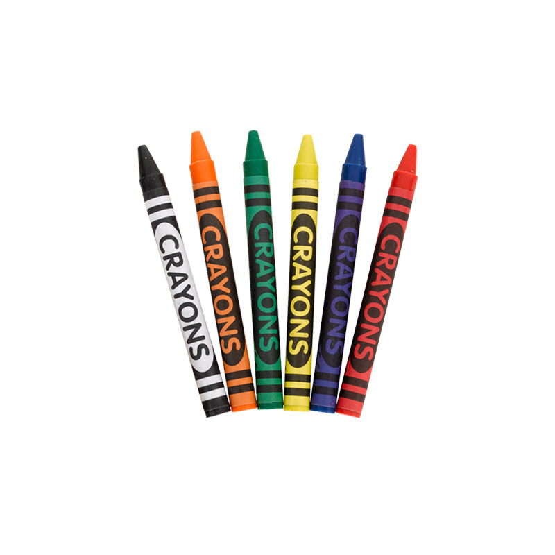 crayon colors in 6-pack box