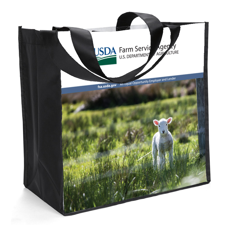 totes for Farm Service Agency with sheep imprint