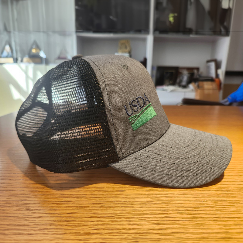 side view: USDA custom cap