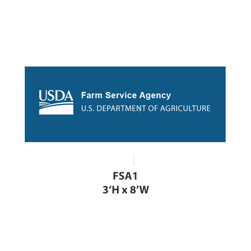 6-ft banner for USDA Farm Service Agency 