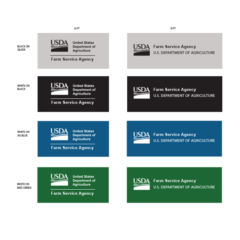 banners for USDA Farm Service Agency all colors all sizes