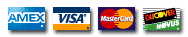 Visa Mastercard Discover and American Express